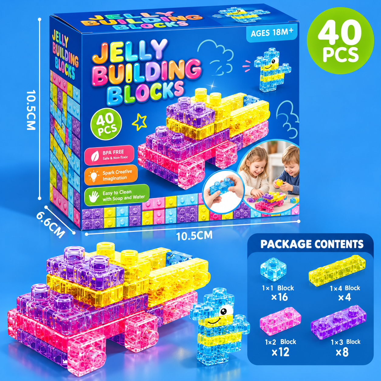 JellyBuild – Suave y creativo: bloques de construcción flexibles de gelatina