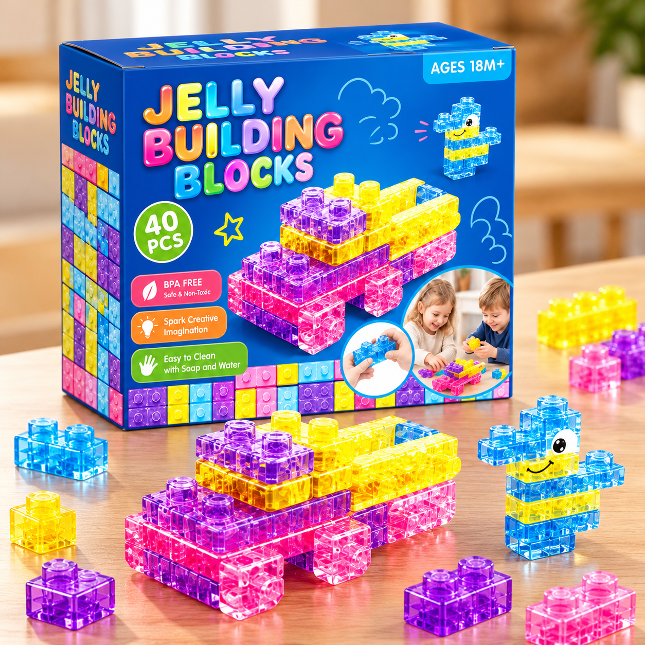 JellyBuild – Suave y creativo: bloques de construcción flexibles de gelatina
