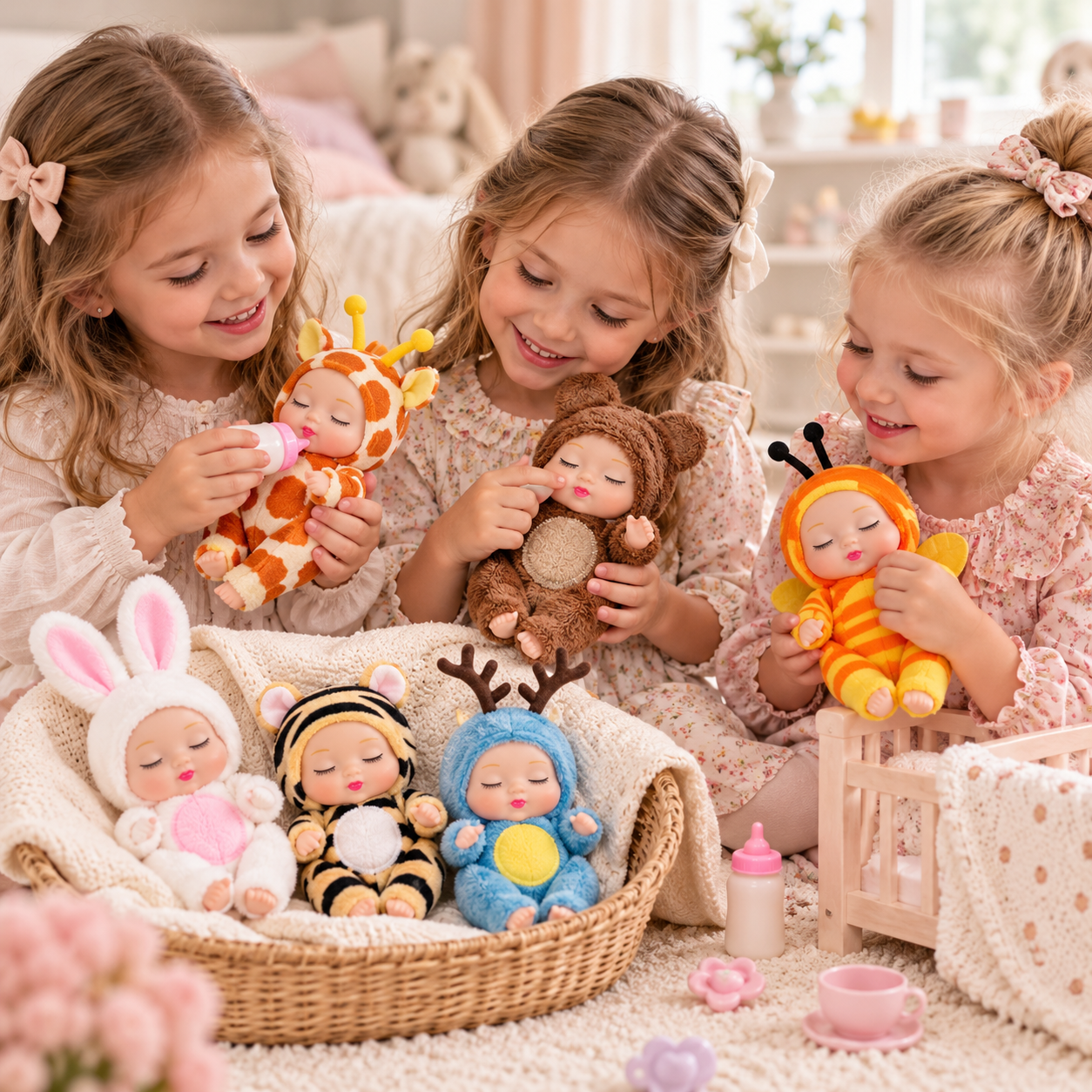 LittleDolly – Bonita y acogedora: muñequita con un alegre disfraz de animalito