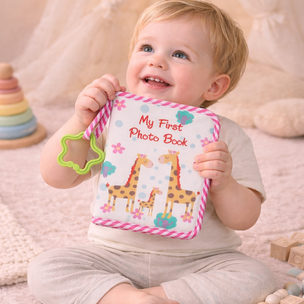 Baby Photo Album – Suave y nostálgico – Álbum de fotos de tela