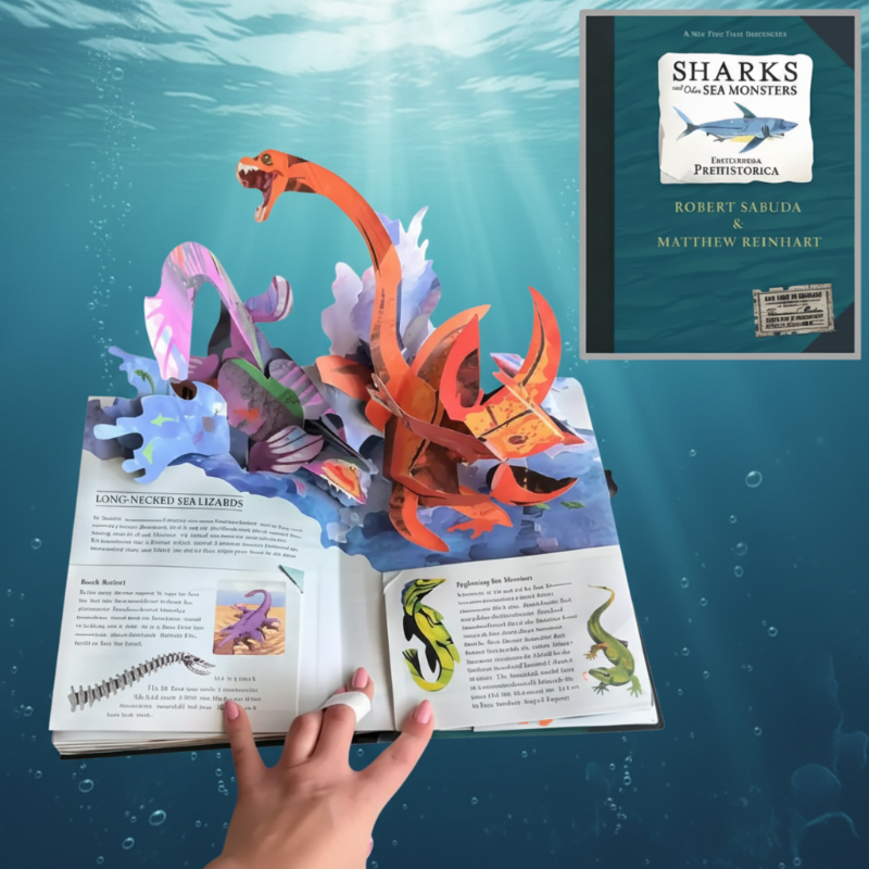 JurassicKids – Emocionante y educativo: libro pop-up «Enciclopedia de dinosaurios en 3D»