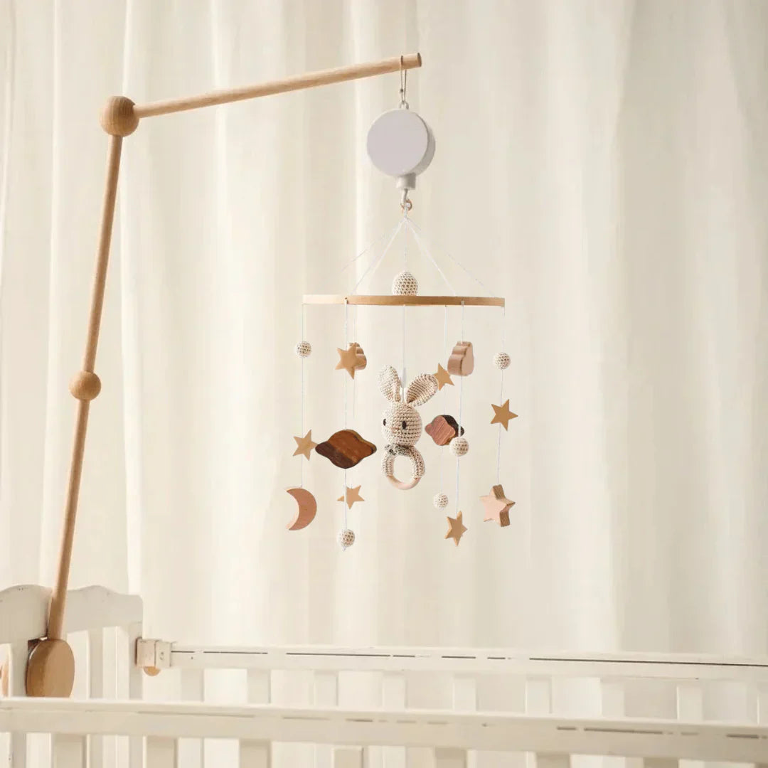 LittleNest – Tranquilidad natural – Móvil de madera para bebés