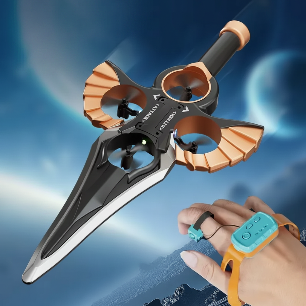AirBlade – Divertido e interactivo: juguete volador teledirigido con diseño de espada