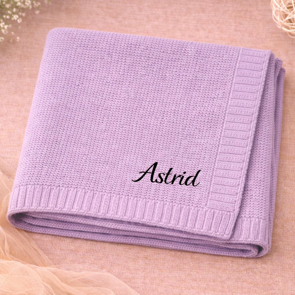 Personalized Baby Blanket – Suave y única: manta de algodón personalizada con bordado