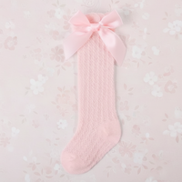 Thumbnail for LittleCharm – Suaves y elegantes: calcetines hasta la rodilla para niñas con lazo