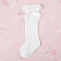 Thumbnail for LittleCharm – Suaves y elegantes: calcetines hasta la rodilla para niñas con lazo