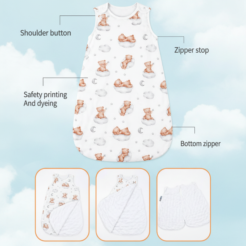 LittleDreams – Suave y transpirable – Saco de dormir para bebé sin mangas