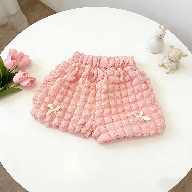 LovelyBloom – Suave y adorable – Pantalonitos de niña con volantes y lazo