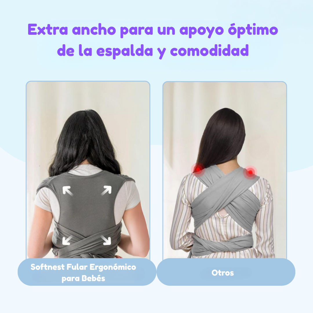 SoftNest - Cómodo, transpirable y seguro: portabebés ergonómico