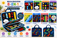 Thumbnail for 7-in-1 Busy Board – Motricidad y aprendizaje – Tablero de actividades
