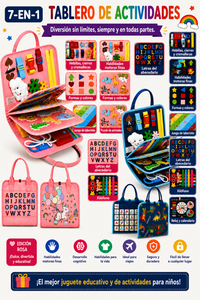 Thumbnail for 7-in-1 Busy Board – Motricidad y aprendizaje – Tablero de actividades