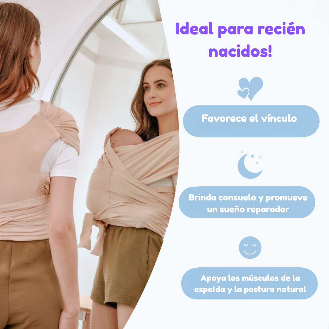 SoftNest - Cómodo, transpirable y seguro: portabebés ergonómico