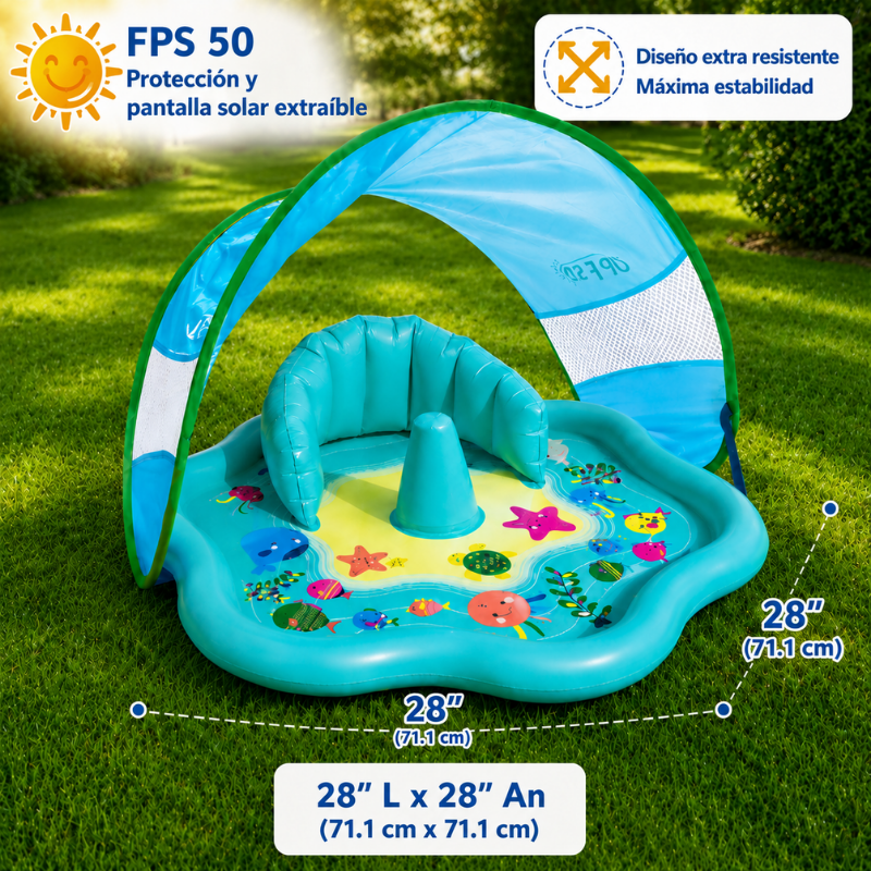 SplashPlay – Säker & rolig – Babypool med solskydd