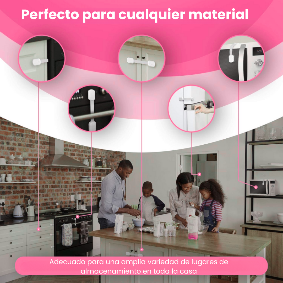 Milo & Moon – Seguridad invisible: cierres de seguridad para armarios y cajones (8 unidades)