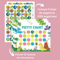 Thumbnail for Potty Training – Juguetón y motivador - tarjeta de control de esfínteres con pegatinas