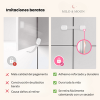 Thumbnail for Milo & Moon – Seguridad invisible: cierres de seguridad para armarios y cajones (8 unidades)