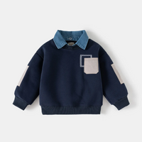 Thumbnail for CoolJunior – Cálido y elegante: jersey para niño con cuello de denim