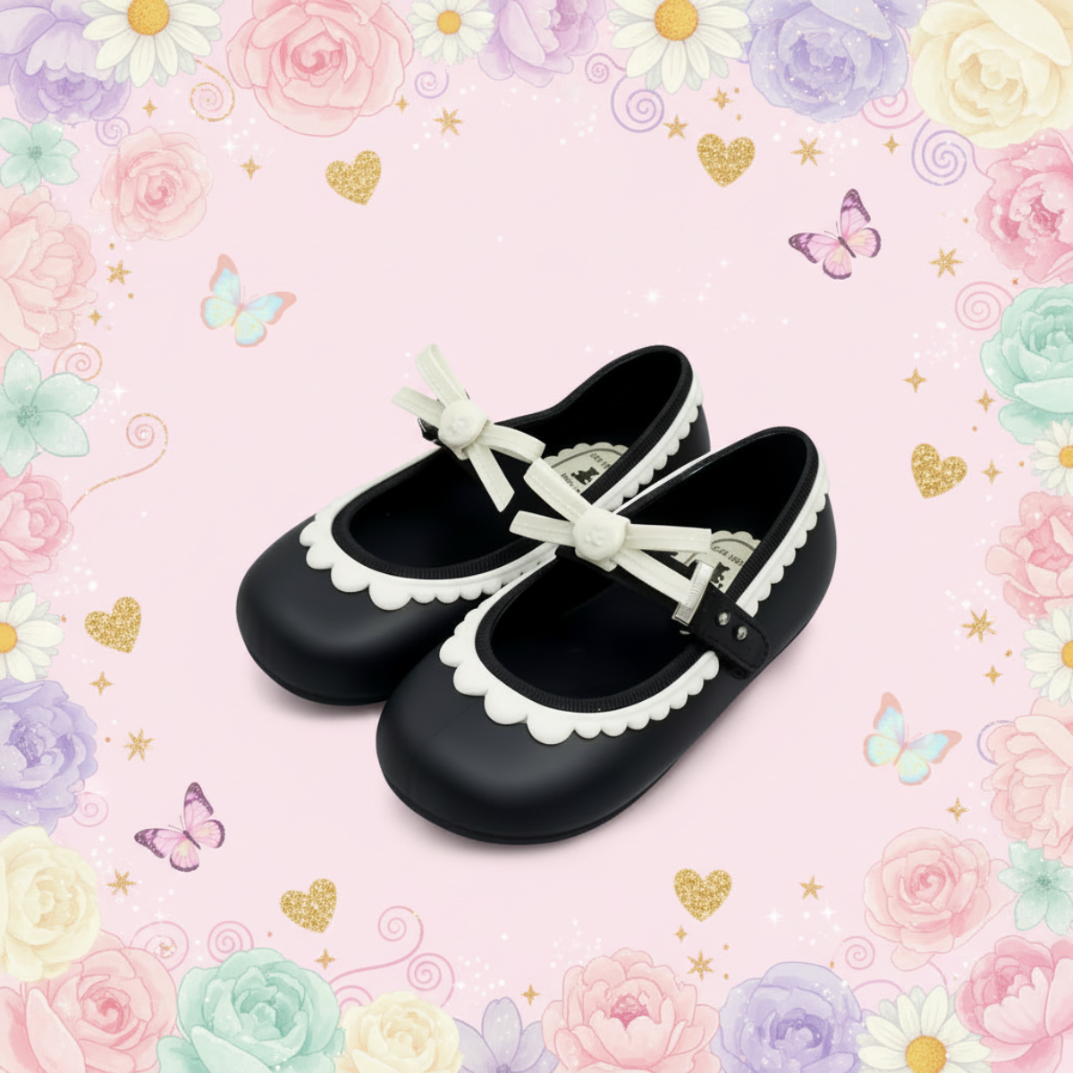 MiniChic – Elegancia y estilo – Pantuflas infantiles con lazo