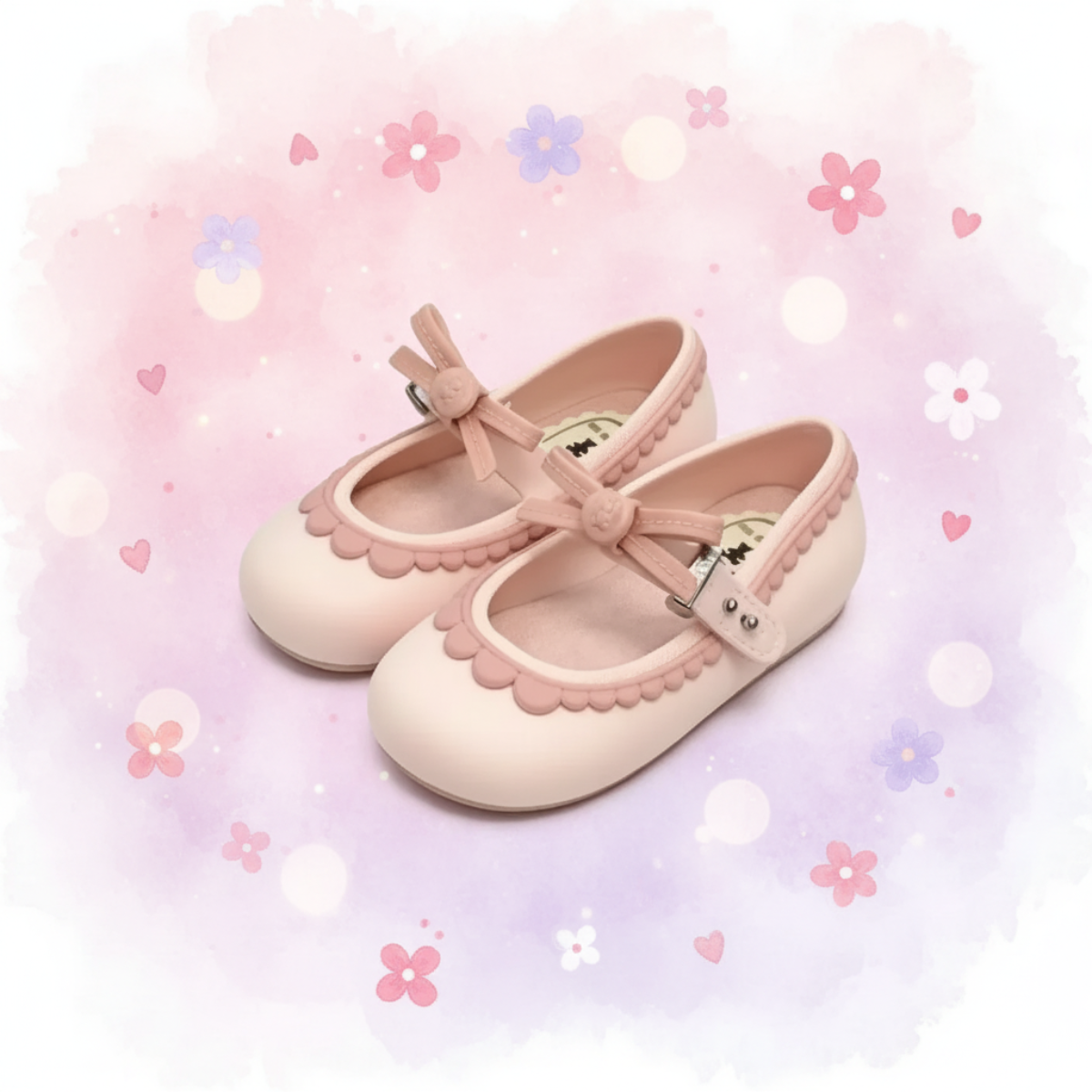 MiniChic – Elegancia y estilo – Pantuflas infantiles con lazo