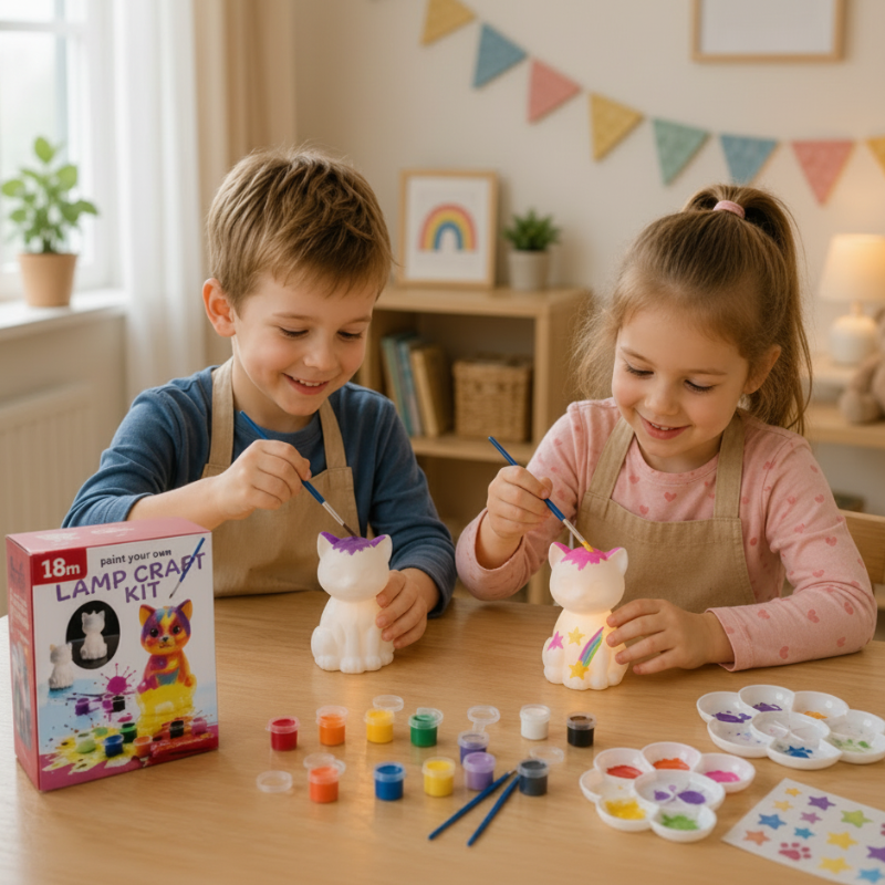 MiniCrafters – Creatividad y aprendizaje – Set de pintura de animales para lámparas DIY