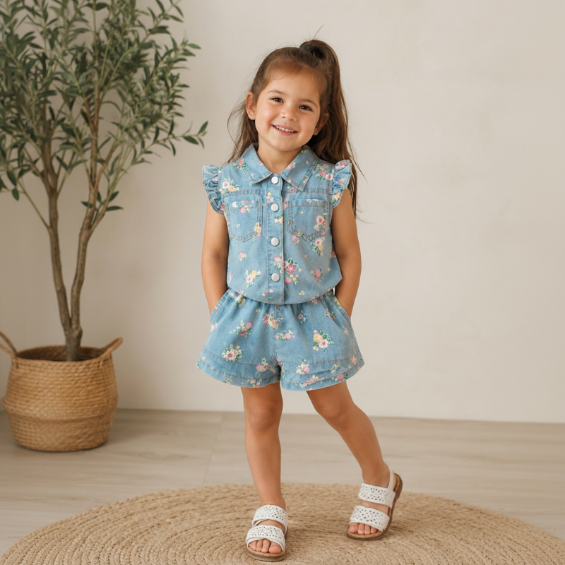 Mini Fashion™ - Diseño de verano - Conjunto de verano con flores