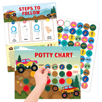 Thumbnail for Potty Training – Juguetón y motivador - tarjeta de control de esfínteres con pegatinas