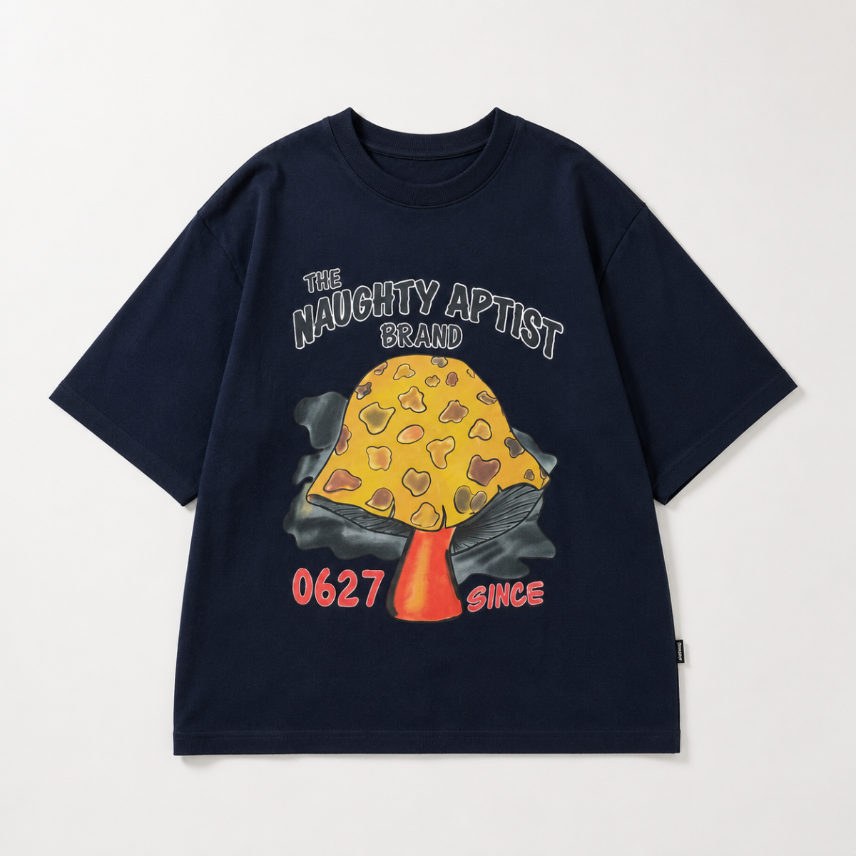 MushroomPlay – Ropa informal y urbana – Camiseta oversize con estampado de setas