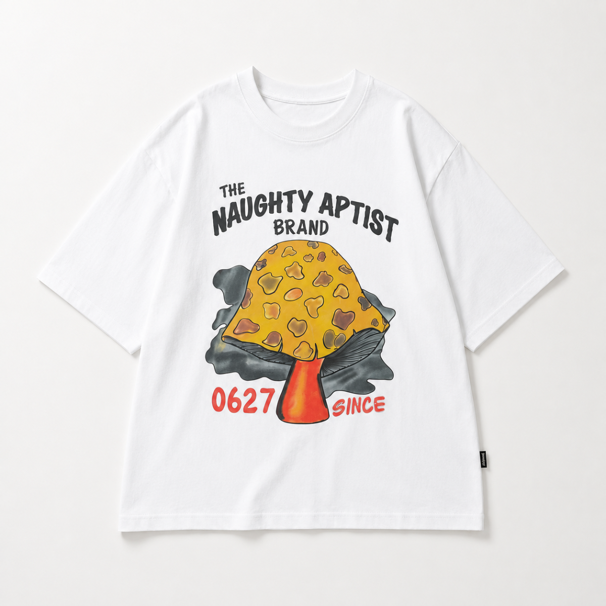 MushroomPlay – Ropa informal y urbana – Camiseta oversize con estampado de setas