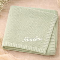 Thumbnail for Personalized Baby Blanket – Suave y única: manta de algodón personalizada con bordado