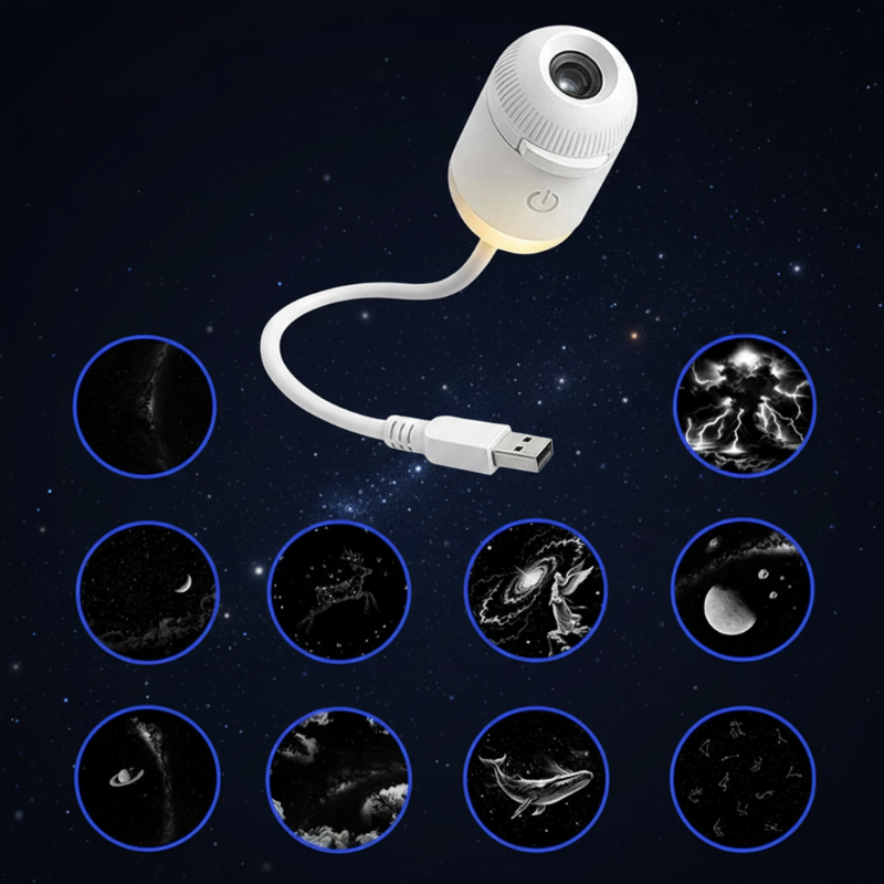 NightSky – Regulación de intensidad y magia en el dormitorio: lámpara LED Galaxy