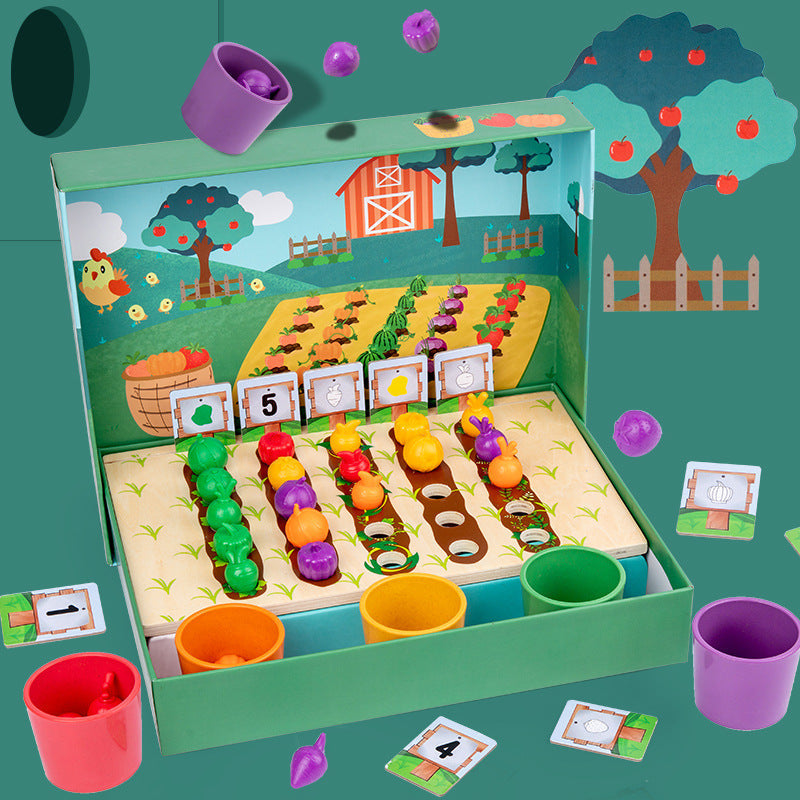 EduFarm – Aprendizaje lúdico - Juego Montessori de contar y colorear para niños
