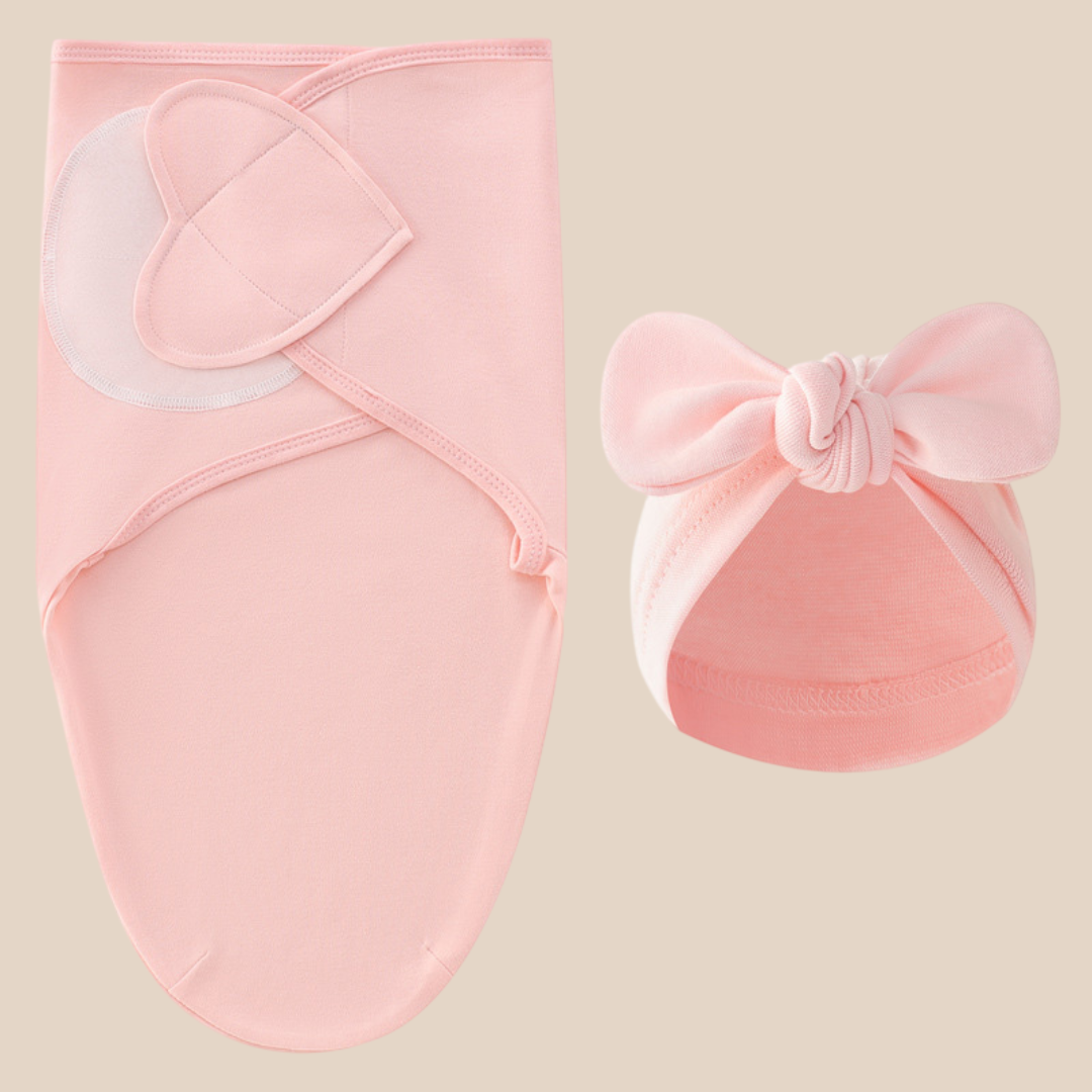 DreamNest – Tranquilidad y comodidad: lujoso pañuelo para envolver al bebé con gorrito