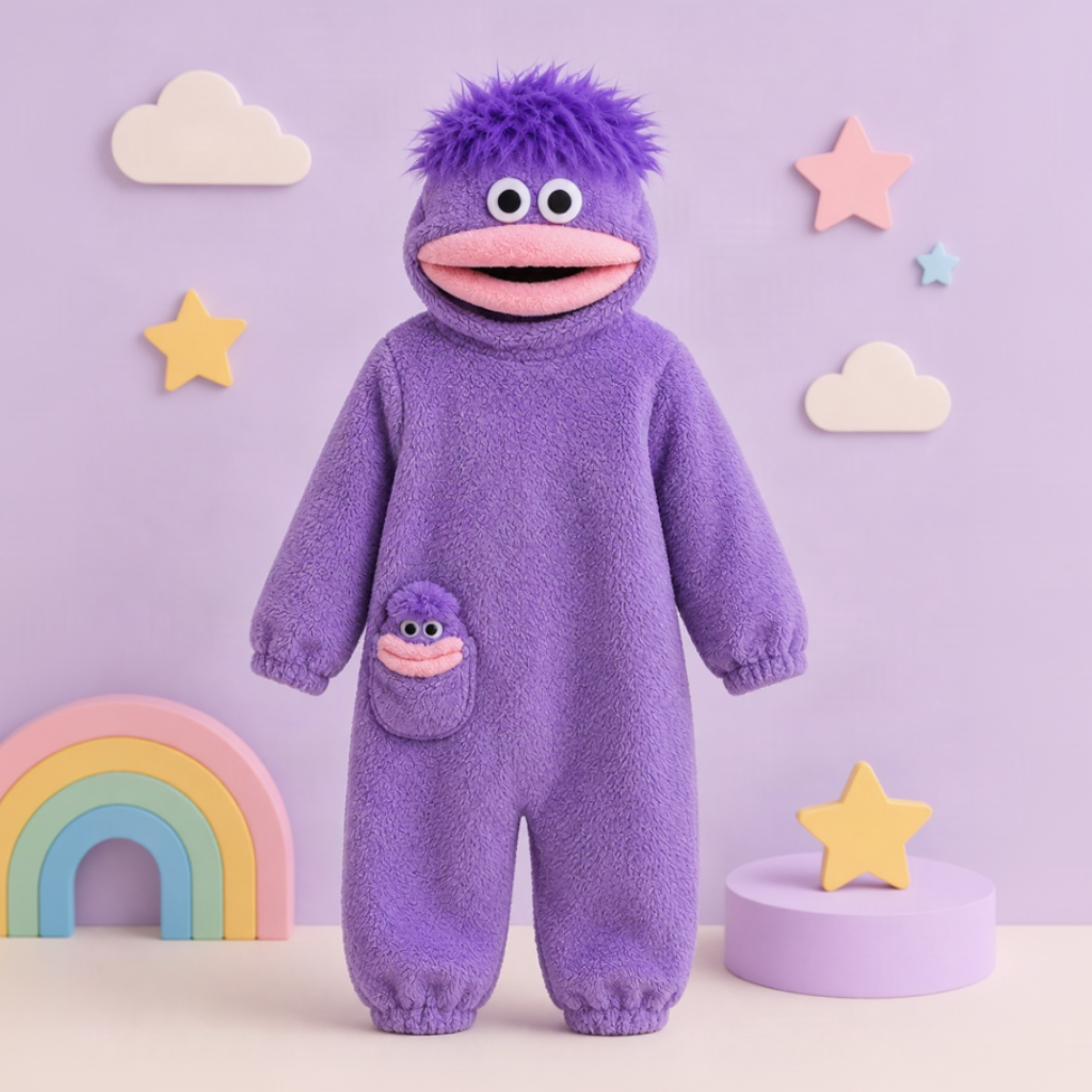 LittleMonster – Cómodo y adorable: mono infantil con un divertido diseño de monstruo
