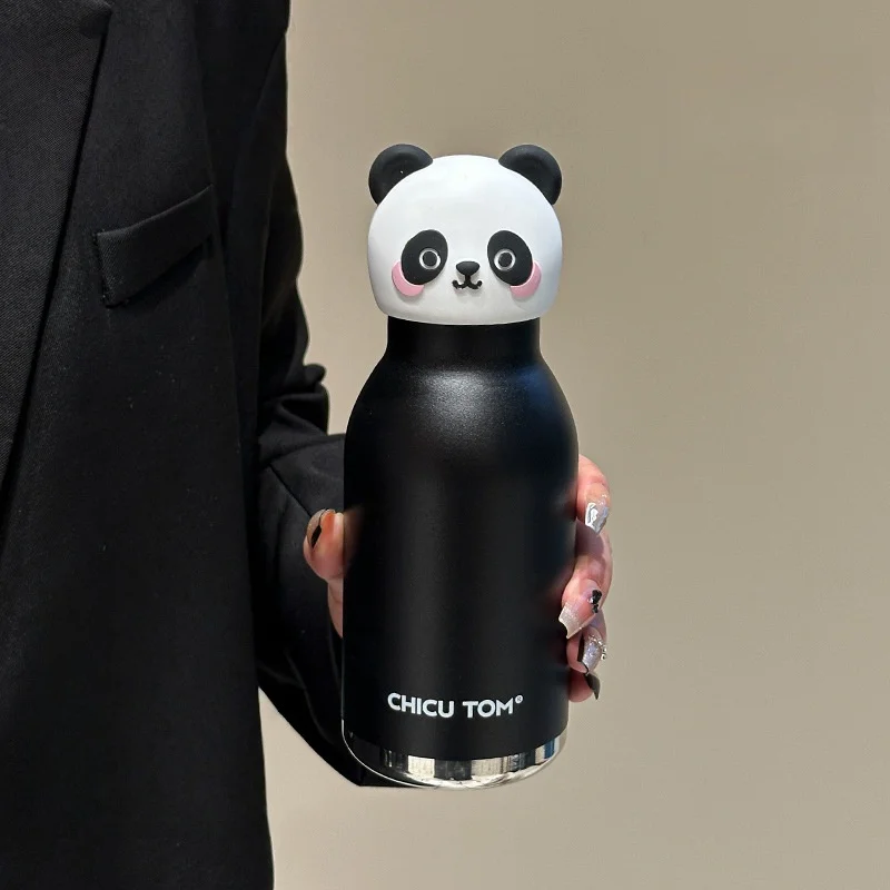 AnimalSip – Bonita y práctica: botella térmica infantil de acero inoxidable con estampado de animales