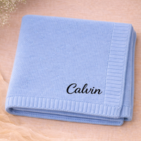 Thumbnail for Personalized Baby Blanket – Suave y única: manta de algodón personalizada con bordado