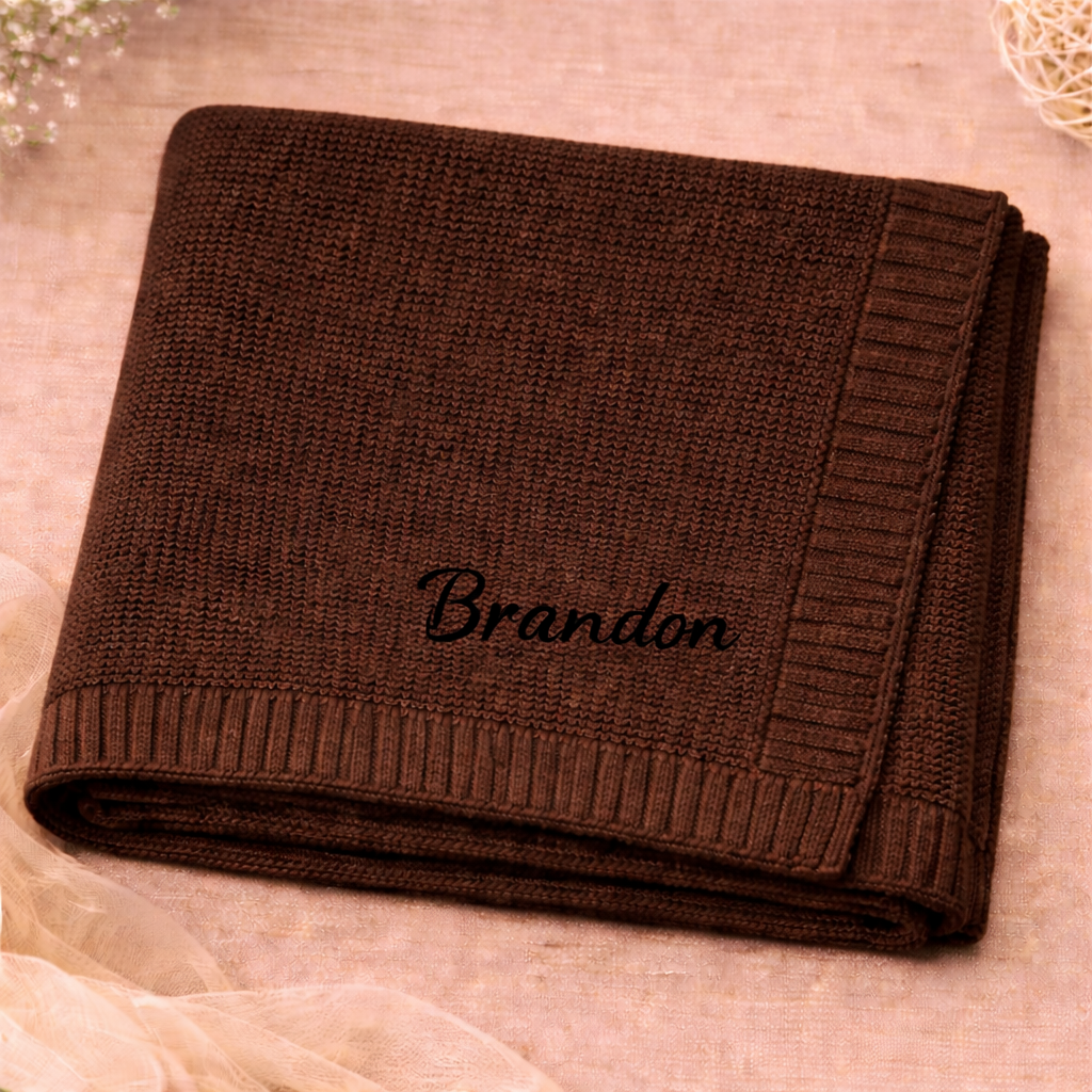 Personalized Baby Blanket – Suave y única: manta de algodón personalizada con bordado