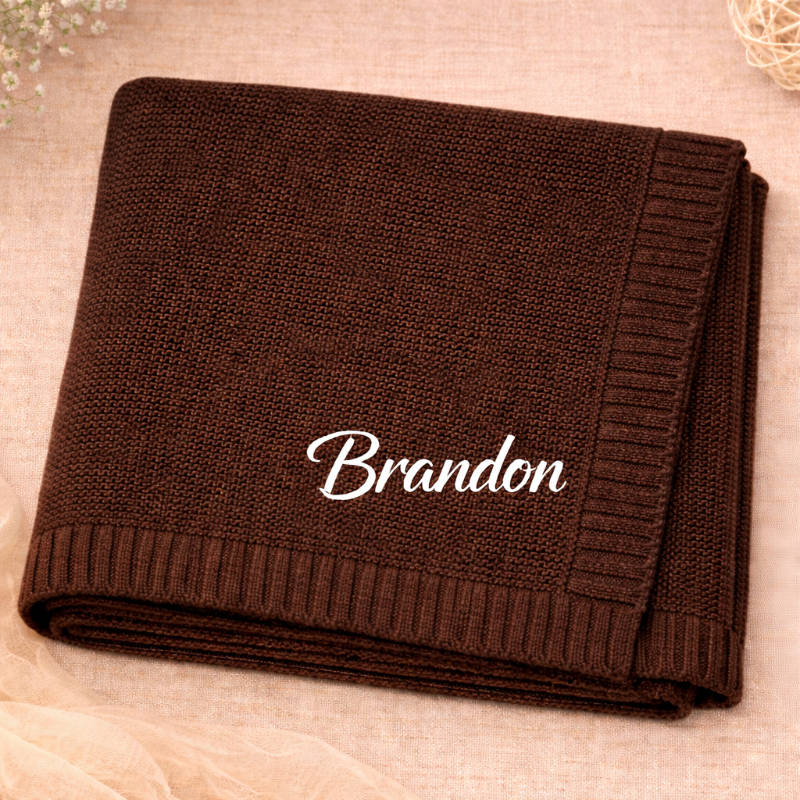 Personalized Baby Blanket – Suave y única: manta de algodón personalizada con bordado