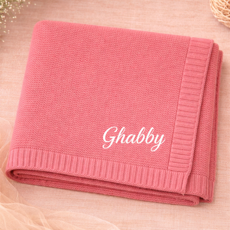 Personalized Baby Blanket – Suave y única: manta de algodón personalizada con bordado