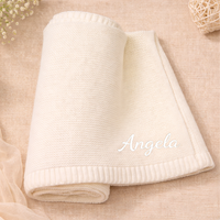 Thumbnail for Personalized Baby Blanket – Suave y única: manta de algodón personalizada con bordado