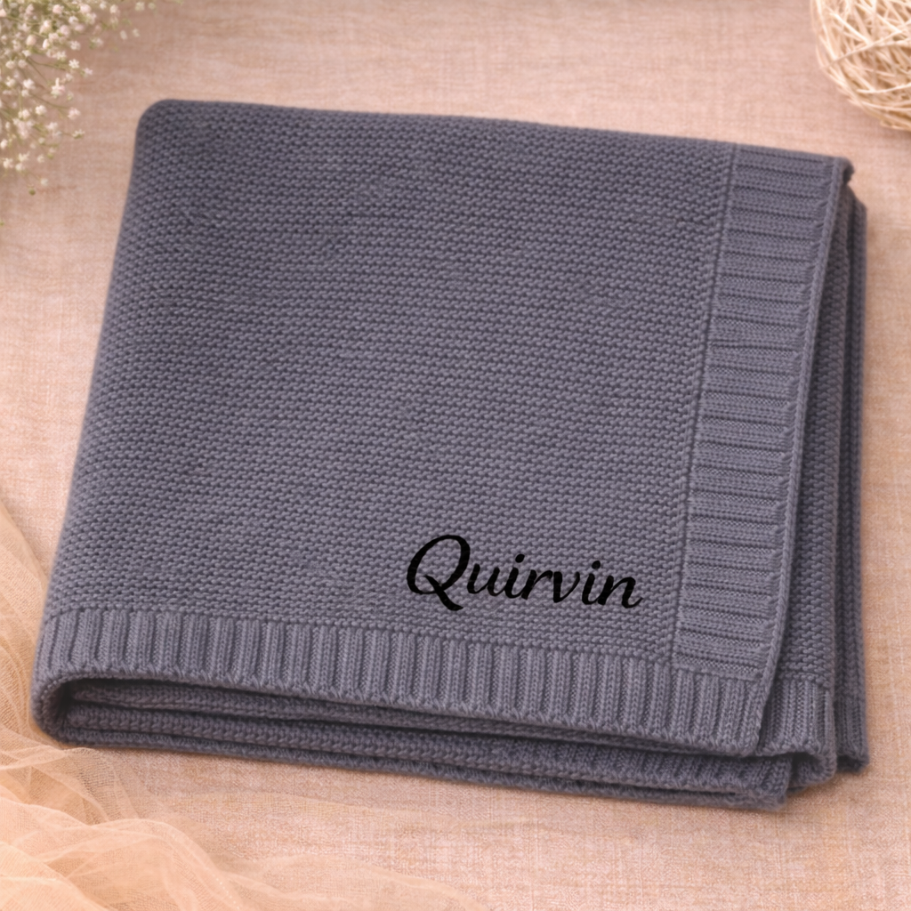 Personalized Baby Blanket – Suave y única: manta de algodón personalizada con bordado