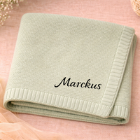 Thumbnail for Personalized Baby Blanket – Suave y única: manta de algodón personalizada con bordado