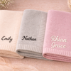 Personalized Baby Blanket – Suave y única: manta de algodón personalizada con bordado
