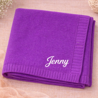 Thumbnail for Personalized Baby Blanket – Suave y única: manta de algodón personalizada con bordado