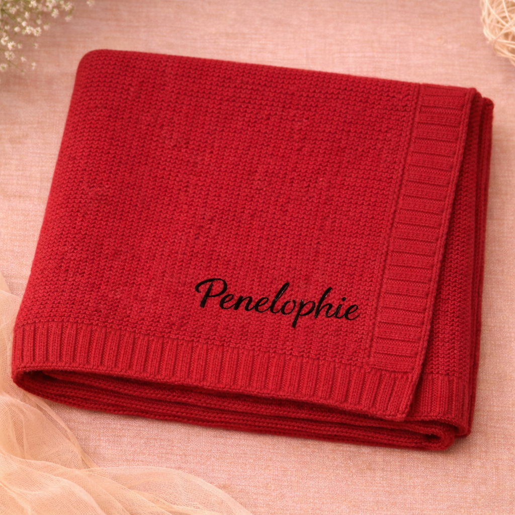 Personalized Baby Blanket – Suave y única: manta de algodón personalizada con bordado