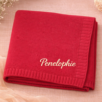 Thumbnail for Personalized Baby Blanket – Suave y única: manta de algodón personalizada con bordado