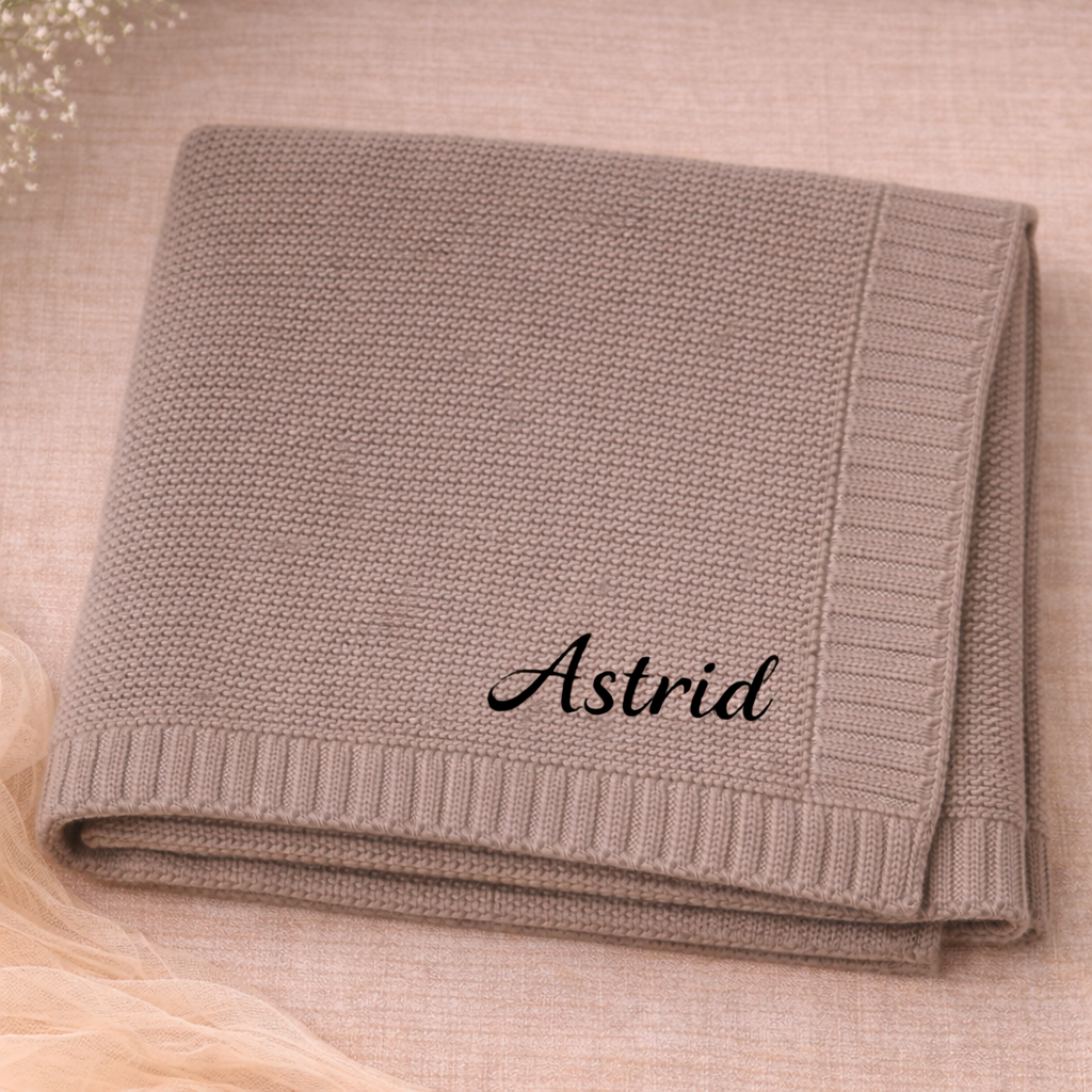Personalized Baby Blanket – Suave y única: manta de algodón personalizada con bordado