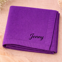 Thumbnail for Personalized Baby Blanket – Suave y única: manta de algodón personalizada con bordado