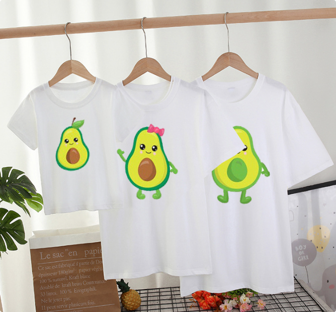 Mini Fashion™ - En familia - Camiseta aguacate blanca