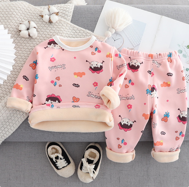 Mini Fashion™ - Pijama de forro polar con dibujos animados