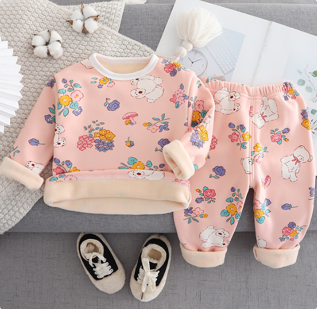 Mini Fashion™ - Pijama de forro polar con dibujos animados